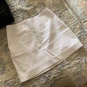 White mini skirt